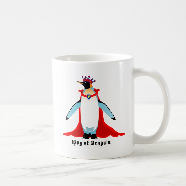 Caneca De Café Rei de Pinguim (Direita)