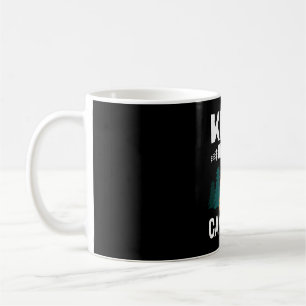 Caneca De Café Rei do acampamento feliz caminhada primo acampamen