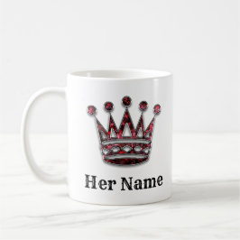 Caneca De Café Rei e Rainha Crowns Sua e Sua Personalizada
