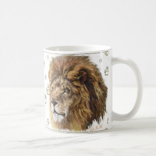 Caneca De Café Rei Leão Pata Imprimir Caneca, branca