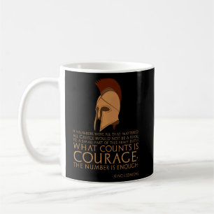 Caneca De Café Rei Leonidas Cita Batalha Do Antigo Ancião Termopi