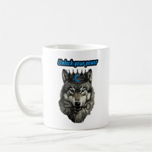 Caneca De Café rei lobo desbloqueie seu poder