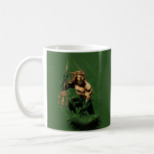 Caneca De Café Rei Oceano Guerreiro Tridente Arte de Quadrinhos D