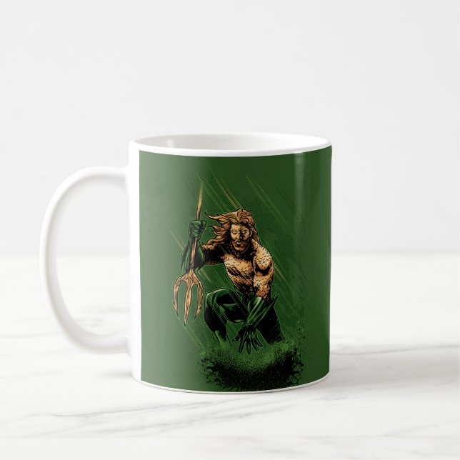 Caneca De Café Rei Oceano Guerreiro Tridente Arte de Quadrinhos D (Esquerda)