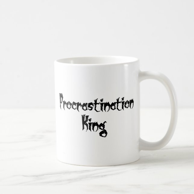 Caneca De Café Rei Procrastinado (Direita)