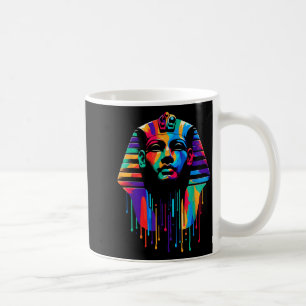 Caneca De Café Rei Tut. Tutancâmon Estilo Vibrante Minimalista Ch
