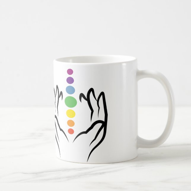 Caneca De Café Reiki/Chakra (Direita)