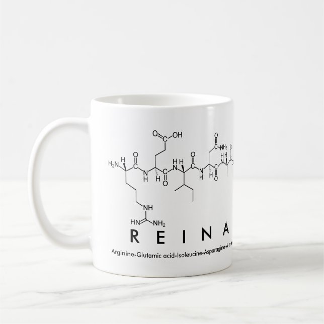 Caneca De Café Reina peptide nome mug (Esquerda)