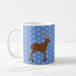 Caneca De Café Reinado de Natal bonito com Nariz Vermelho