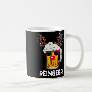 Caneca De Café Reincerer Engraçado Reindeer Beer Bebendo De Natal