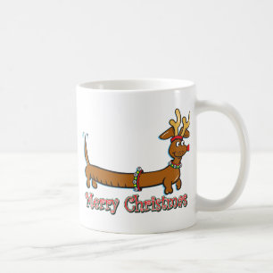 Caneca De Café Reindeer Christmas Doxie