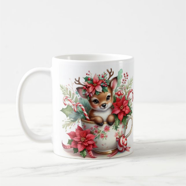 Caneca De Café Reindeer de Natal Mug 6 (Esquerda)