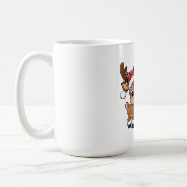 Caneca De Café Reindeer e Boneco de Neve de Férias Fofos (Esquerda)