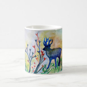 Caneca De Café Reindeer Love Animal Art Hearts White Mug