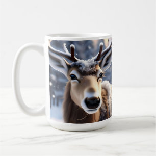 Caneca De Café Reindeer Magic: Fechamento do Companheiro Leal de