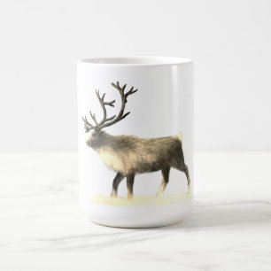 Caneca De Café Reindeer no dia de inverno