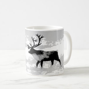 Caneca De Café Reindeer no dia de inverno