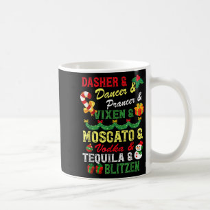 Caneca De Café Reindeer Nomes de Álcool Festa de Natal