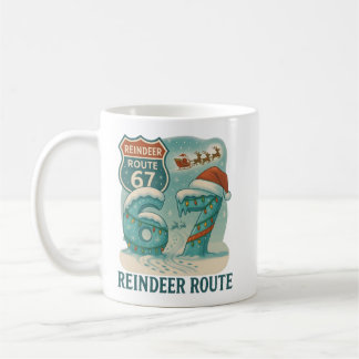 Caneca De Café Reindeer Route 67 Christmas Mug