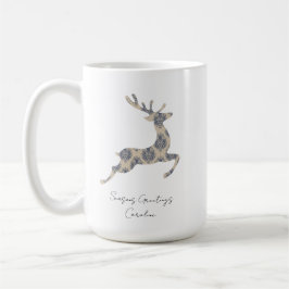 Caneca De Café Reindeer Toile de Natal