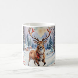 Caneca De Café Reindeer Wonderland: Feriado Feliz