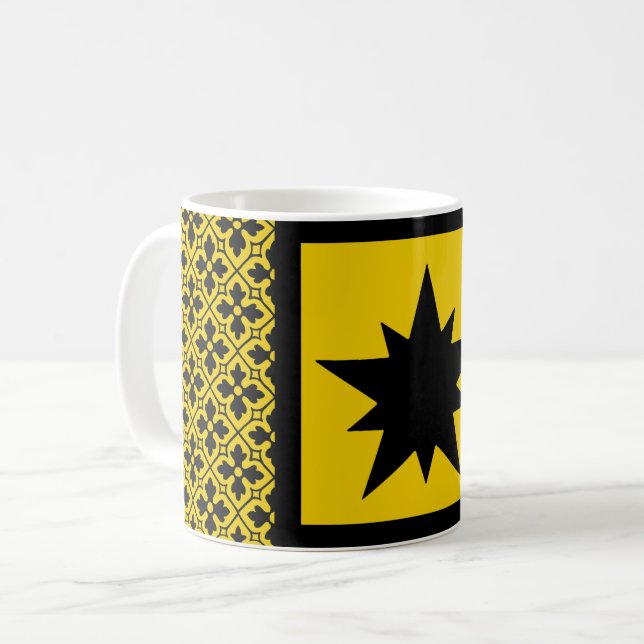 Caneca De Café Reino de Ansteorra Populace Crachá Café Mug (Frente Esquerda)