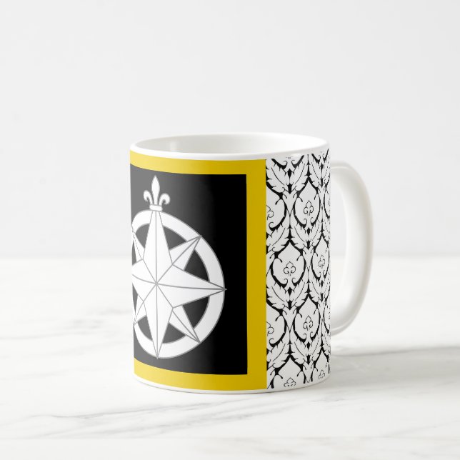 Caneca De Café Reino de Northshield Populace Crachá Coffee Mug (Frente Esquerda)
