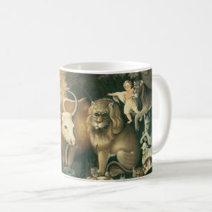 Caneca De Café Reino Pacífico de Edward Hicks Arte Popular Antiga