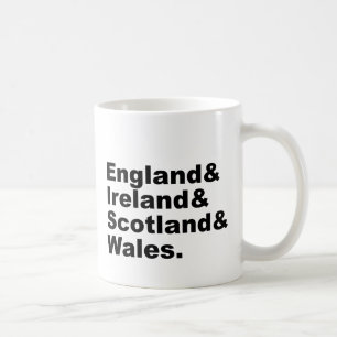 Caneca De Café Reino Unido   Inglaterra Ireland Scotland Wales