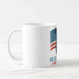 Caneca De Café Rejeitando Reis Desde 1776 Design de Estátua