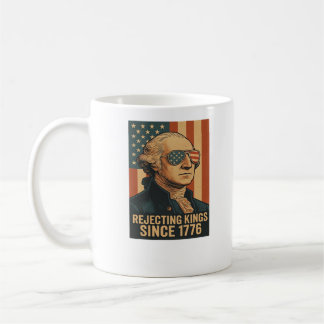 Caneca De Café Rejeitando Reis Desde 1776 Gráfico Clássico Vintag