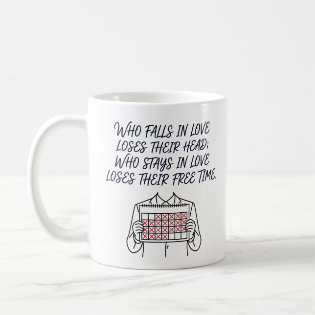 Caneca De Café Relacionamento Divertido - Ilustração de Calendári (Esquerda)