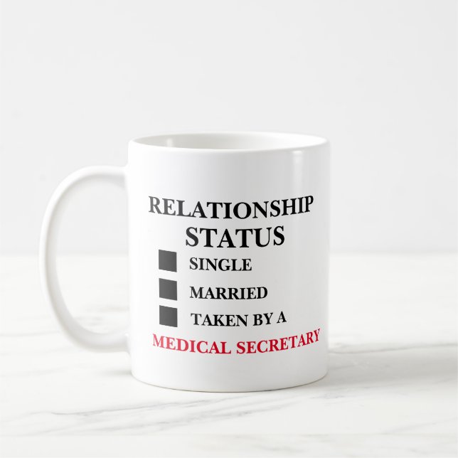 Caneca De Café Relacionamento Estatuto do Secretário Médico (Esquerda)