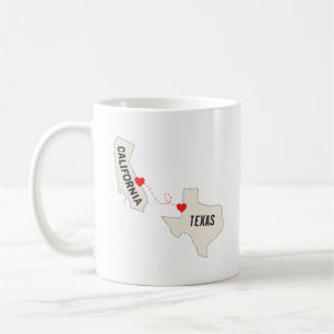 Caneca De Café Relações da grande distância de Califórnia e d