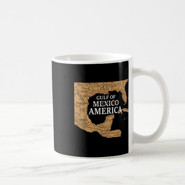 Caneca De Café Relatório Do Mapa Do Golfo Dos Estados Unidos Da A (Direita)