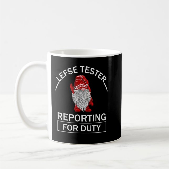 Caneca De Café Relatório do testador de esquerda para os gnomos d (Esquerda)