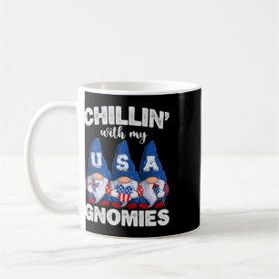 Caneca De Café Relaxando Com Gnomos 4 De Julho Dia Da Independênc