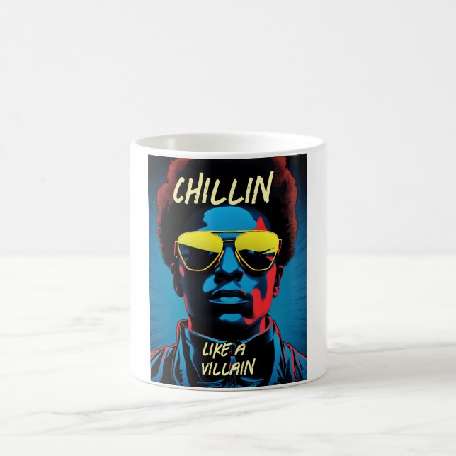 Caneca de Café Relaxando Como um Vilão (Centro)