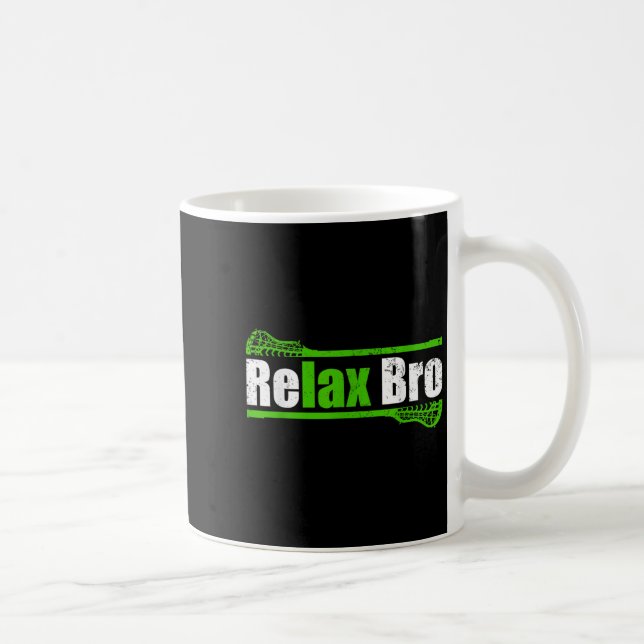 Caneca De Café Relaxe Bro Funny Boys Lacrosse Roupa Jovens Mens K (Direita)