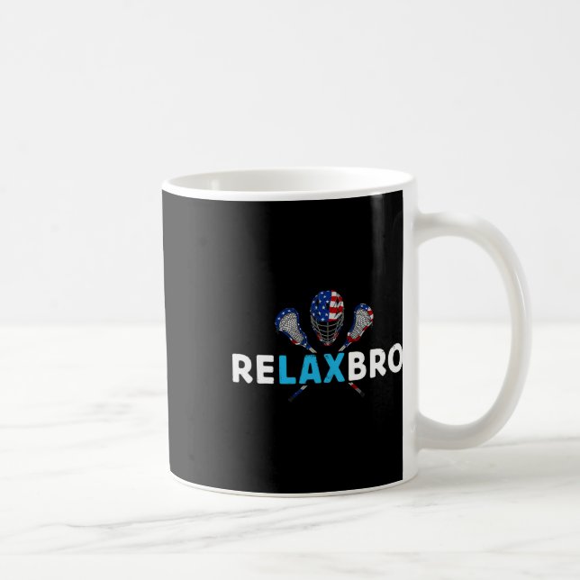 Caneca De Café Relaxe Bro Funny Lacrosse Player Lax Lover Piada T (Direita)