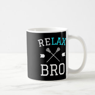 Caneca De Café Relaxe Bro Lax Sticks Engraçados Dom De Lacrosse -