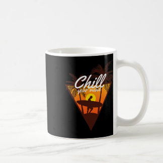Caneca De Café Relaxe Sua Mente Praia do Oceano Vibrações Tropica