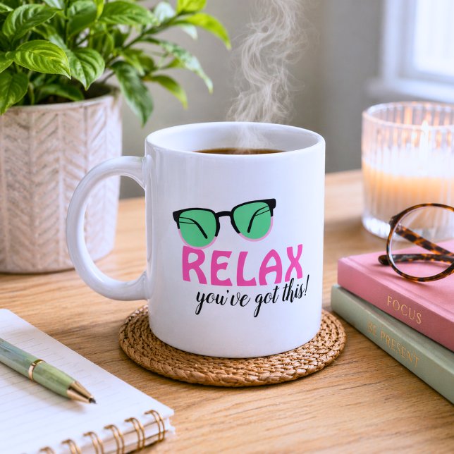 Caneca De Café Relaxe, Você Consegue (Criador carregado)