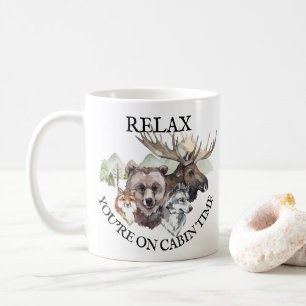 Caneca De Café Relaxe Você está no horário da cabana Animais da f