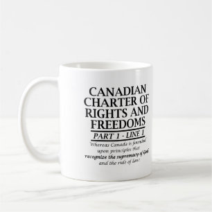 Caneca De Café Religião cristã canadense da liberdade da carta