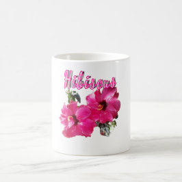 Caneca De Café Relógio de parede quadrado Hibiscus