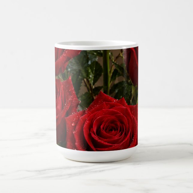 Caneca De Café Relógio de Parede Rosas (Centro)