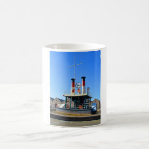 Caneca De Café Relógio de vapor, Rua Helier, Jersey