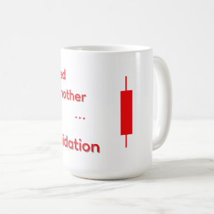 Caneca De Café Relógio Divertido de Criptomoeda "Sobrevivi à Liqu