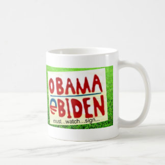 Caneca De Café Relógio do sinal de Obama